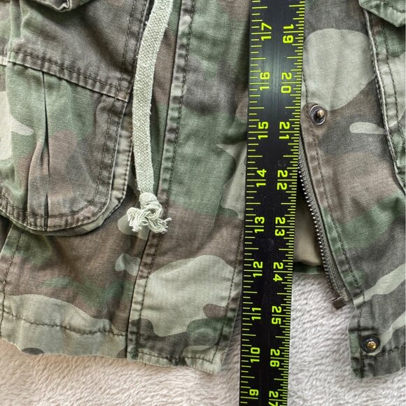 Sound & Matter Women Military Jacket Small Studded Camo Cotton Polyester Utility - Picture 4 of 11